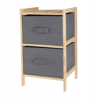 H&S Decoration polička do kúpeľne odtiene sivá 25,4 x 27,5 x 46 cm